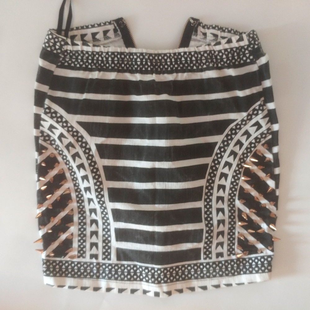 Angel Biba Black / White Spiked Skirt